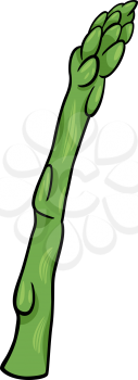Cartoon Illustration of Asparagus Vegetable Food Object