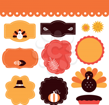 Royalty Free Clipart Image of Thanksgiving Tags