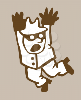 Royalty Free Clipart Image of a Bandit