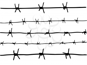 Royalty Free Clipart Image of Barbwire 