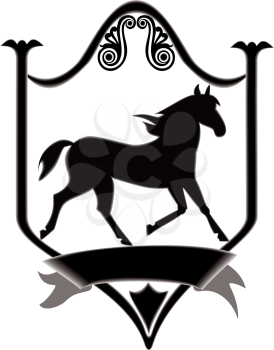 Royalty Free Clipart Image of a Horse Symbol