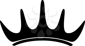 Vector illustration of crown outline drawing.