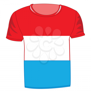 T-shirt with flag luxembourg on white background is insulated