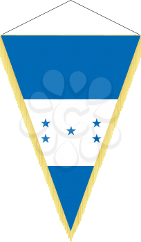 Royalty Free Clipart Image of a Pennant Representing Honduras