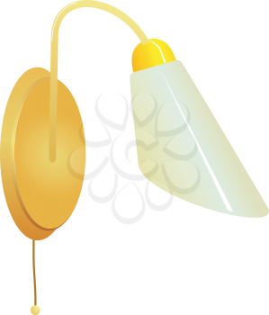 Royalty Free Clipart Image of a Wall Lamp
