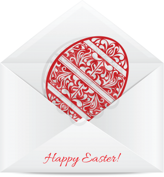 Paper envelope with a symbol of Easter