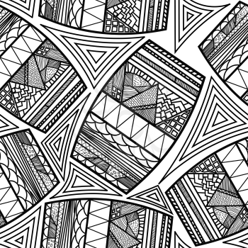 Seamless pattern with ethnic drums