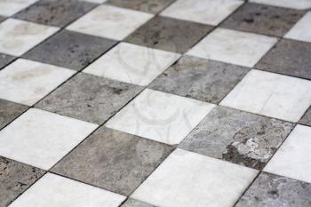 Royalty Free Photo of a Checkerboard Pattern Floor