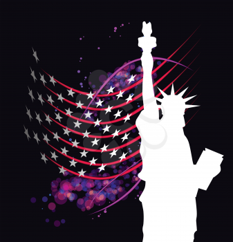 Royalty Free Clipart Image of the Statue of Liberty