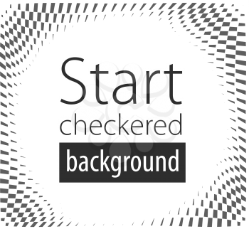 Checkered black and white flag background illustration