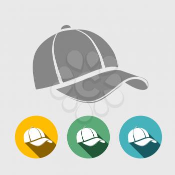 Baseball Cap in Flat Style. Vector illustration