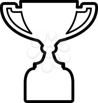 Award cup vector sign on white background