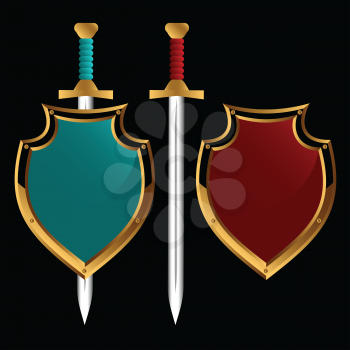 Royalty Free Clipart Image of Ancient Weapons