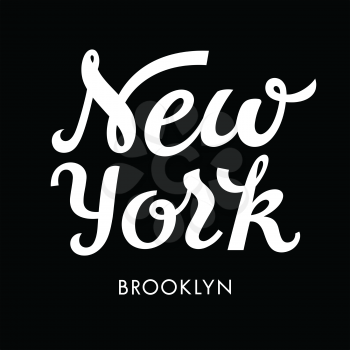 New York City Brooklyn typography / t-shirt graphic design / vectors / tee graphics