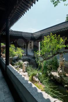 Ancient traditional garden, Suzhou garden, in China. Photo in Suzhou, China.