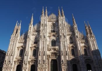 Duomo di Milano (meaning Milan Cathedral) gothicl church in Milan, Italy