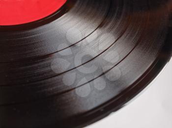 Vinyl record vintage analog music recording medium
