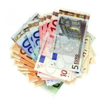 Detail of Euro banknotes money - European currency