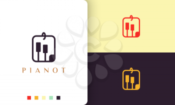 simple and modern logo or icon for piano software