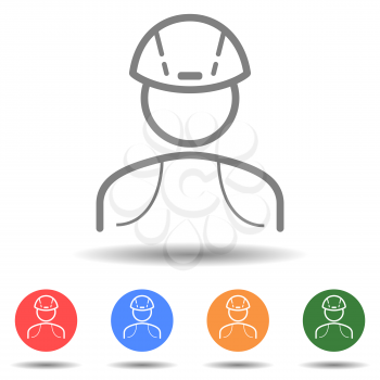 Construction man icon vector logo isolated on background