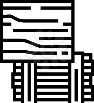 osb oriented strand board line icon vector. osb oriented strand board sign. isolated contour symbol black illustration