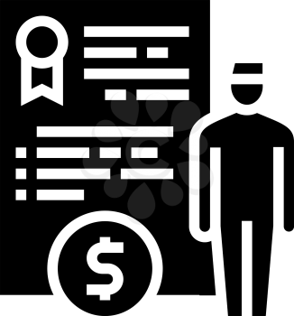 military personnel allowance glyph icon vector. military personnel allowance sign. isolated contour symbol black illustration