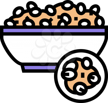 pearl barley groat color icon vector. pearl barley groat sign. isolated symbol illustration