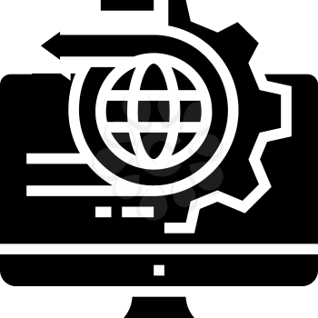 international logistics service glyph icon vector. international logistics service sign. isolated contour symbol black illustration