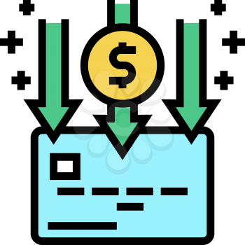 enrollment card color icon vector. enrollment card sign. isolated symbol illustration