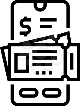 sales flyers shop line icon vector. sales flyers shop sign. isolated contour symbol black illustration