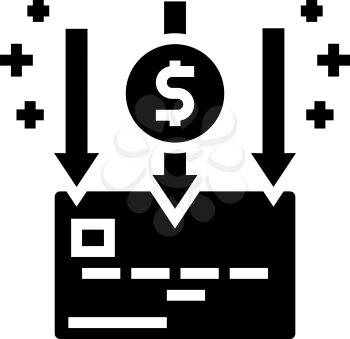 enrollment card glyph icon vector. enrollment card sign. isolated contour symbol black illustration