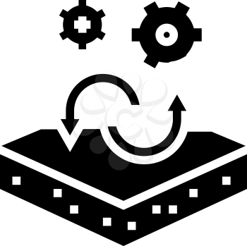 transfer to another purpose of premises glyph icon vector. transfer to another purpose of premises sign. isolated contour symbol black illustration