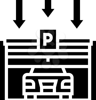 gate closing parking line icon vector. gate closing parking sign. isolated contour symbol black illustration