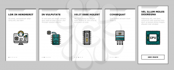 Semiconductor Manufacturing Plant Onboarding Mobile App Page Screen Vector. Installation Semiconductor On Board And Testing, Test Computer Screen And Digital Equipment Illustrations