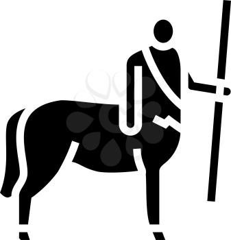 centaur ancient greece glyph icon vector. centaur ancient greece sign. isolated contour symbol black illustration