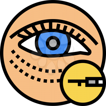 eye surgery color icon vector. eye surgery sign. isolated symbol illustration