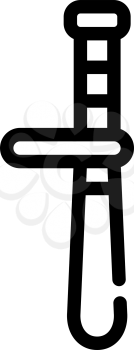 police baton line icon vector. police baton sign. isolated contour symbol black illustration