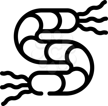 spirilla bacteria line icon vector. spirilla bacteria sign. isolated contour symbol black illustration