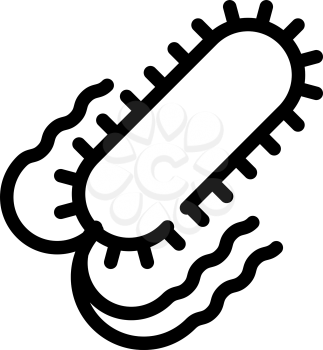 salmonella bacteria line icon vector. salmonella bacteria sign. isolated contour symbol black illustration