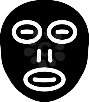 facial sunscreen mask glyph icon vector. facial sunscreen mask sign. isolated contour symbol black illustration