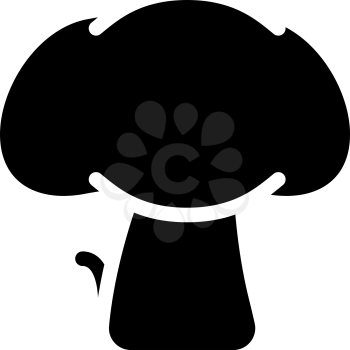 mushroom vegetable glyph icon vector. mushroom vegetable sign. isolated contour symbol black illustration