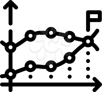 statistical data analysis line icon vector. statistical data analysis sign. isolated contour symbol black illustration