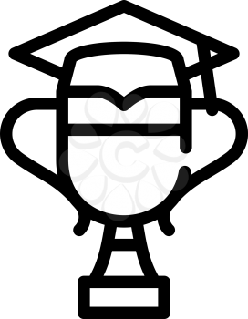 student cup award line icon vector. student cup award sign. isolated contour symbol black illustration