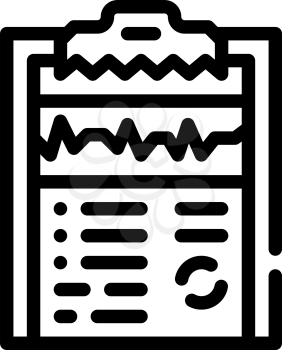 medical card line icon vector. medical card sign. isolated contour symbol black illustration