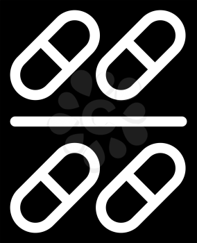 pills package glyph icon vector. pills package sign. isolated contour symbol black illustration