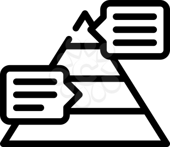 pyramided data analysis line icon vector. pyramided data analysis sign. isolated contour symbol black illustration