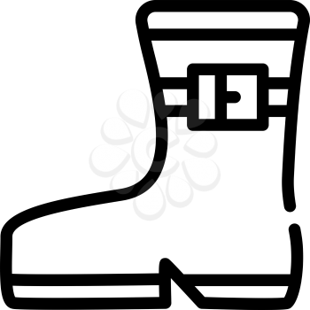 autumn shoe line icon vector. autumn shoe sign. isolated contour symbol black illustration