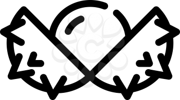 chestnut nut line icon vector. chestnut nut sign. isolated contour symbol black illustration