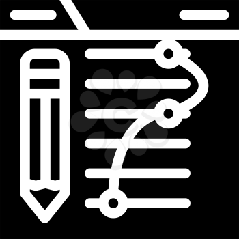 text edit seo optimization glyph icon vector. text edit seo optimization sign. isolated contour symbol black illustration