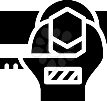 bolt tightening glyph icon vector. bolt tightening sign. isolated contour symbol black illustration